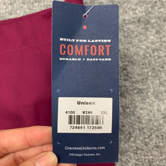 Cherokee Scrub Pants Adult 2XL XXL Plum Purple Breathable Medical Workwear New - Picture 10 of 14